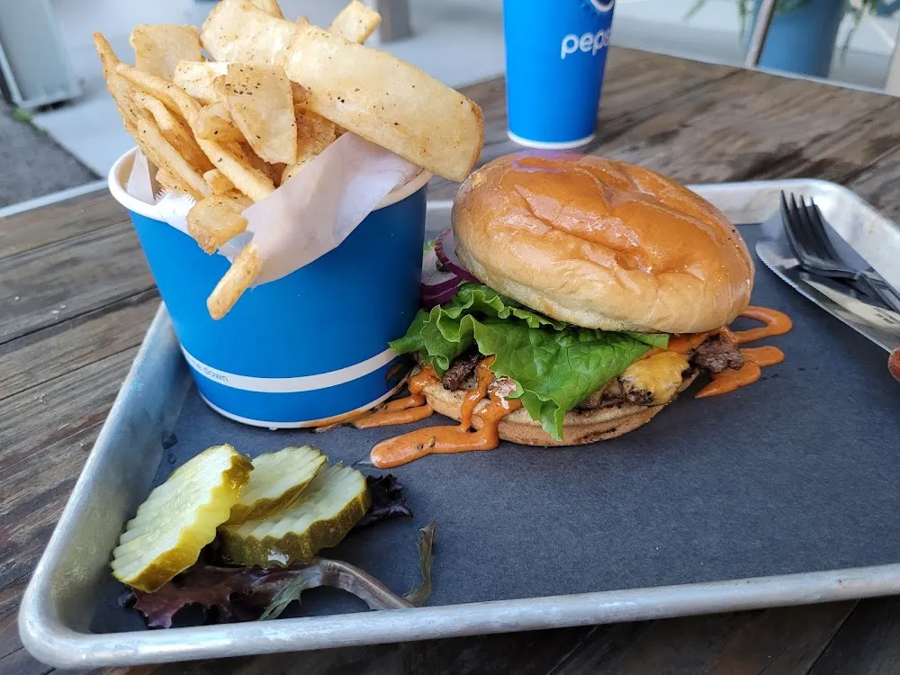 Drip Burger and Fries