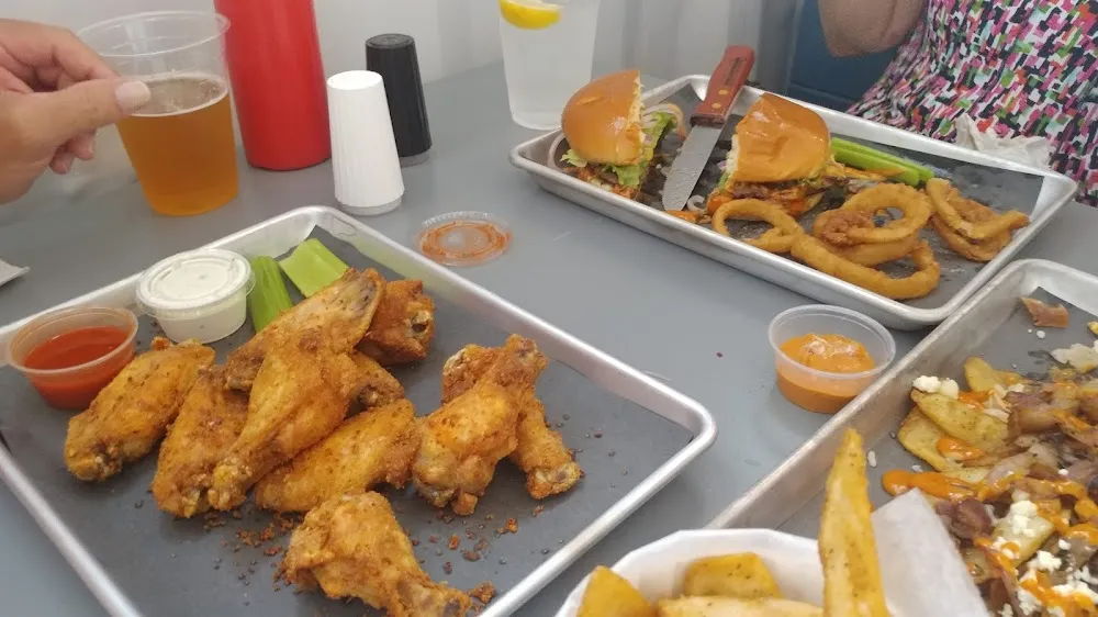 Wings and a Drip Burger